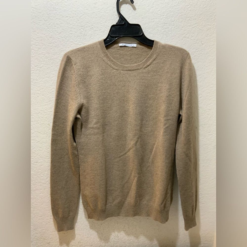 - Hadleigh’s Cardigan crewneck knit 100% cashmere Brown white size 46